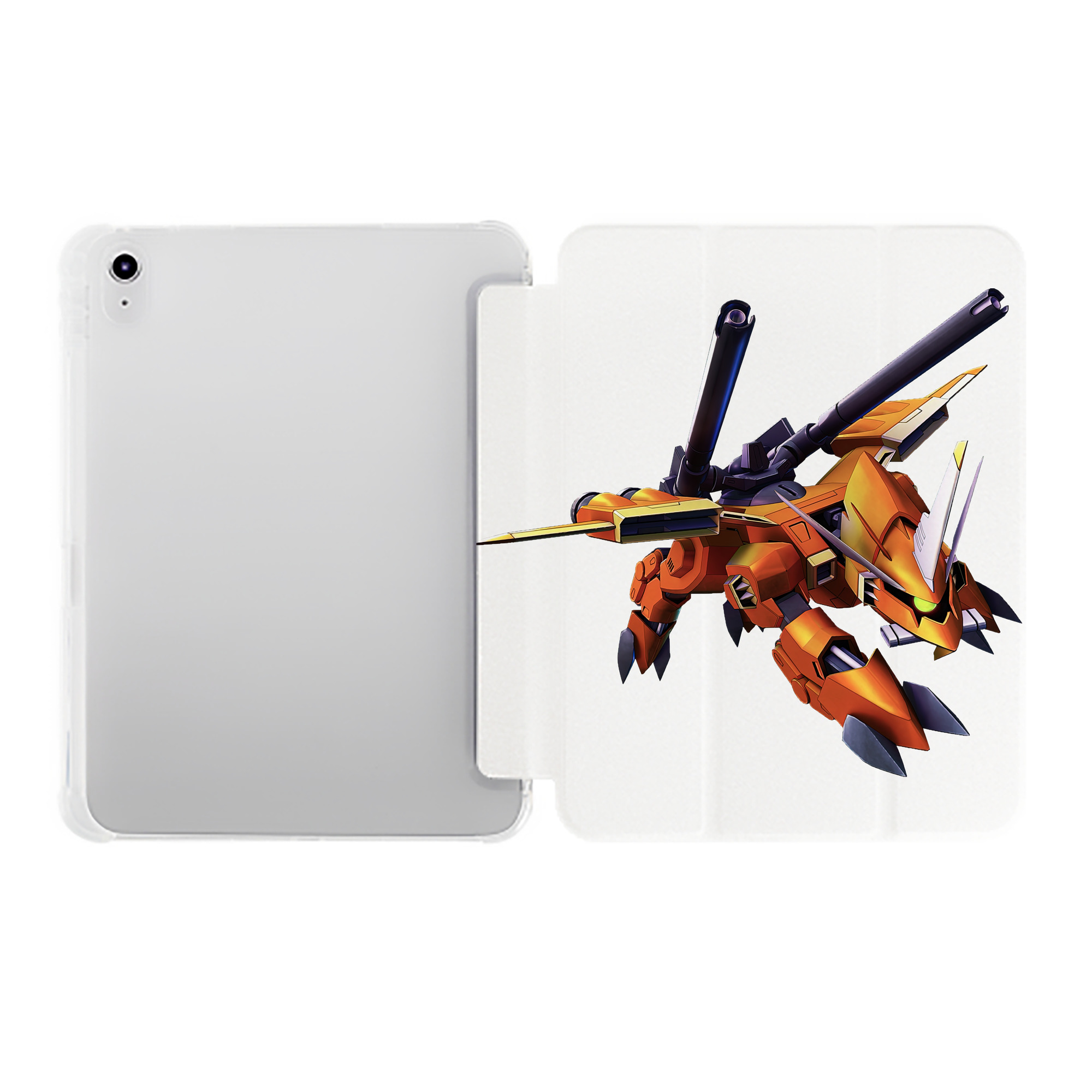 （画像用） 機動戦士ガンダム Mobile Suit Gundam IPad ケース ペン収納付き 三つ折りスタンド PUレザー×シリコン 対応機種9.5/10.5/10.9インチ